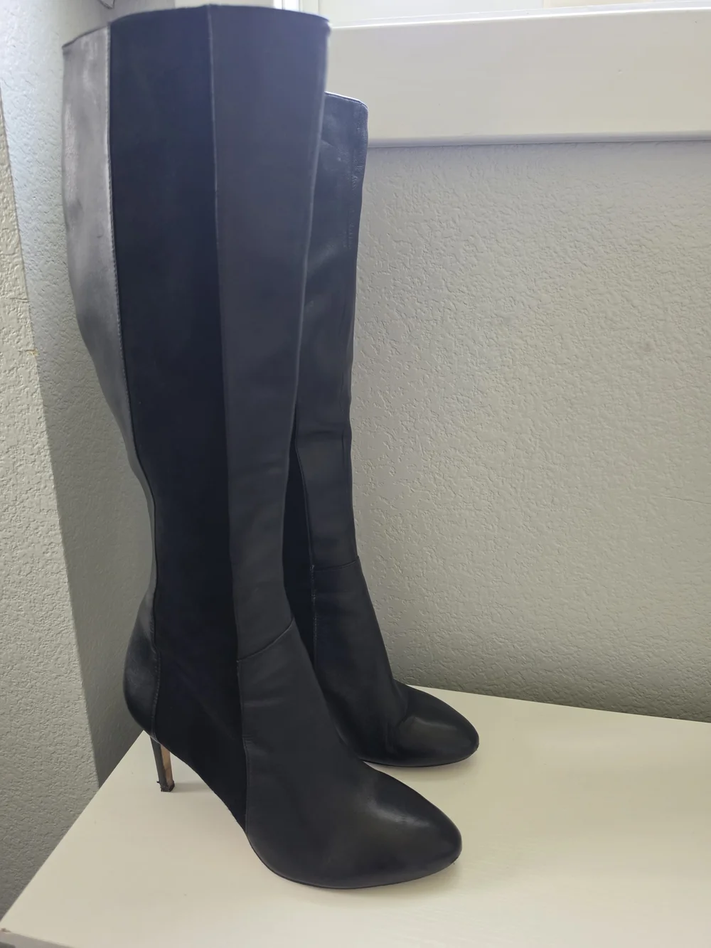Via Spiga Black Over-the-Knee Stiletto Boots